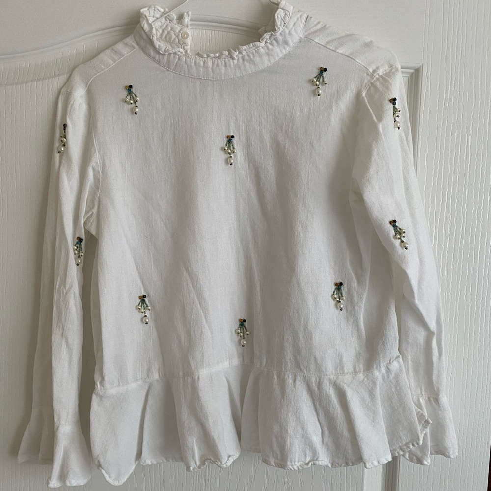 Zara blouse with pearls